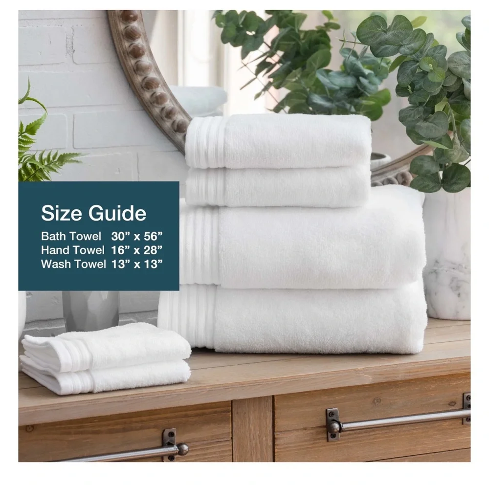 🆕 Egyptian Cotton Hand/Wash, 4Pc towel set. Blue Horizon